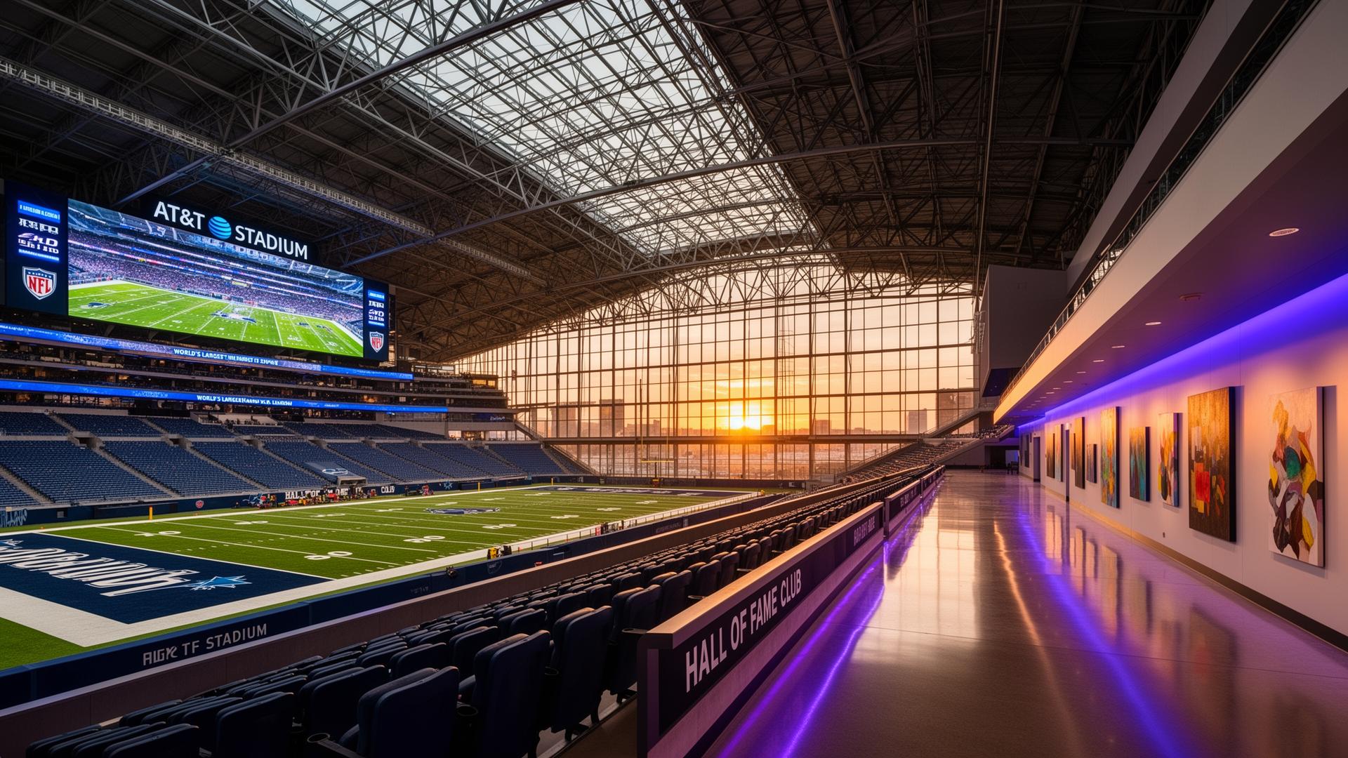 Premium seating view at AT&T Stadium, home of the Dallas Cowboys